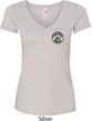 Dodge Super Bee Circle Logo Pocket Print Ladies V-Neck Shirt
