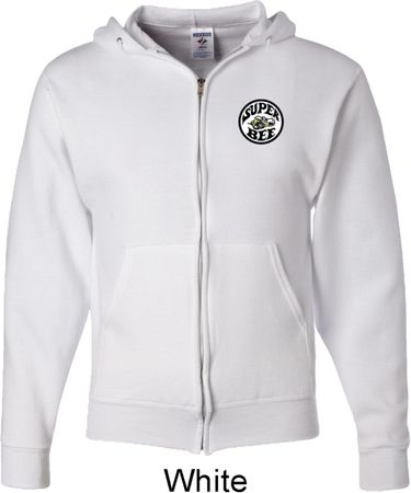 Dodge Super Bee Circle Logo Pocket Print Mens Full Zip Hoodie