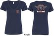Dodge Tee Garage Hemi (Front & Back) Ladies V-neck