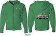 Dodge Yellow Plymouth Roadrunner (Front & Back) Full Zip Hoodie