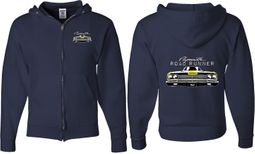 Dodge Yellow Plymouth Roadrunner (Front & Back) Full Zip Hoodie