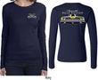 Dodge Yellow Plymouth Roadrunner (Front & Back) Ladies Long Sleeve