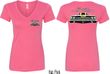 Dodge Yellow Plymouth Roadrunner (Front & Back) Ladies V-neck