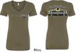 Dodge Yellow Plymouth Roadrunner (Front & Back) Ladies V-neck