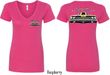 Dodge Yellow Plymouth Roadrunner (Front & Back) Ladies V-neck