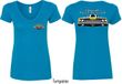 Dodge Yellow Plymouth Roadrunner (Front & Back) Ladies V-neck