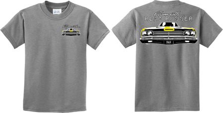 Dodge Yellow Plymouth Roadrunner (Front & Back) Youth T-shirt