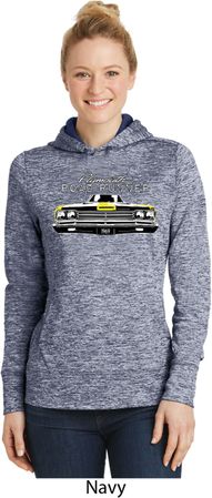 Dodge Yellow Plymouth Roadrunner Ladies Moisture Wicking Hoodie