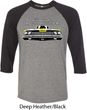 Dodge Yellow Plymouth Roadrunner Mens Raglan Shirt