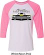 Dodge Yellow Plymouth Roadrunner Mens Raglan Shirt