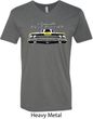 Dodge Yellow Plymouth Roadrunner Mens V-Neck Shirt