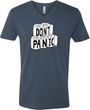 Don't Panic Toilet Paper Adult V-Neck T-Shirt