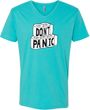 Don't Panic Toilet Paper Adult V-Neck T-Shirt
