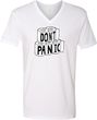 Don't Panic Toilet Paper Adult V-Neck T-Shirt