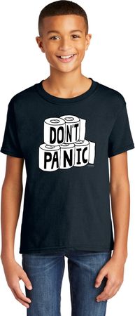 Don't Panic Toilet Paper Kid's Soft Style T-Shirt
