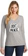 Don't Panic Toilet Paper Ladies Long Sleeve V-Neck T-Shirt