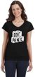 Don't Panic Toilet Paper Ladies Social Distancing Fit V-Neck T-Shirt