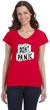 Don't Panic Toilet Paper Ladies Social Distancing Fit V-Neck T-Shirt