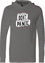 Don't Panic Toilet Paper Social Distancing Lightweight Hoodie T-Shirt