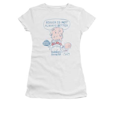 Double Bubble Shirt Juniors Not Better White T-Shirt