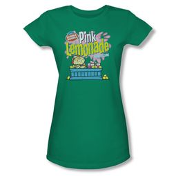 Double Bubble Shirt Juniors Pink Lemonade Kelly Green T-Shirt