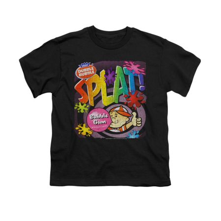 Double Bubble Shirt Kids Splat Gum Black T-Shirt