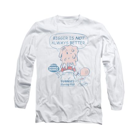 Double Bubble Shirt Not Better Long Sleeve White Tee T-Shirt