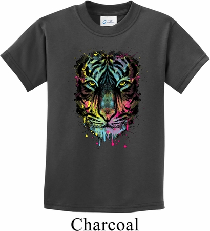 Dripping Neon Tiger Kids Shirt