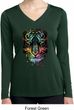 Dripping Neon Tiger Ladies Moisture Wicking Long Sleeve Shirt