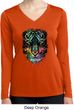 Dripping Neon Tiger Ladies Moisture Wicking Long Sleeve Shirt