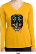 Dripping Neon Tiger Ladies Moisture Wicking Long Sleeve Shirt