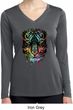 Dripping Neon Tiger Ladies Moisture Wicking Long Sleeve Shirt