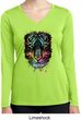 Dripping Neon Tiger Ladies Moisture Wicking Long Sleeve Shirt