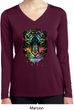 Dripping Neon Tiger Ladies Moisture Wicking Long Sleeve Shirt