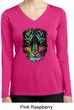 Dripping Neon Tiger Ladies Moisture Wicking Long Sleeve Shirt