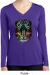 Dripping Neon Tiger Ladies Moisture Wicking Long Sleeve Shirt