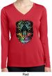 Dripping Neon Tiger Ladies Moisture Wicking Long Sleeve Shirt