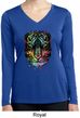 Dripping Neon Tiger Ladies Moisture Wicking Long Sleeve Shirt