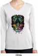 Dripping Neon Tiger Ladies Moisture Wicking Long Sleeve Shirt