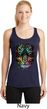 Dripping Neon Tiger Ladies Moisture Wicking Racerback Tank Top