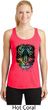 Dripping Neon Tiger Ladies Moisture Wicking Racerback Tank Top