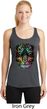 Dripping Neon Tiger Ladies Moisture Wicking Racerback Tank Top