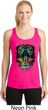 Dripping Neon Tiger Ladies Moisture Wicking Racerback Tank Top