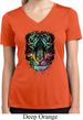 Dripping Neon Tiger Ladies Moisture Wicking V-neck Shirt
