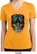 Dripping Neon Tiger Ladies Moisture Wicking V-neck Shirt