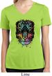 Dripping Neon Tiger Ladies Moisture Wicking V-neck Shirt