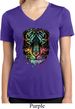 Dripping Neon Tiger Ladies Moisture Wicking V-neck Shirt