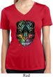 Dripping Neon Tiger Ladies Moisture Wicking V-neck Shirt