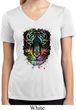 Dripping Neon Tiger Ladies Moisture Wicking V-neck Shirt