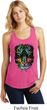 Dripping Neon Tiger Ladies Racerback Tank Top